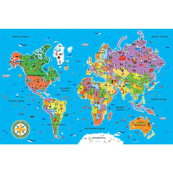 Explorer - World Map 48 Piece Floor Jigsaw Puzzle