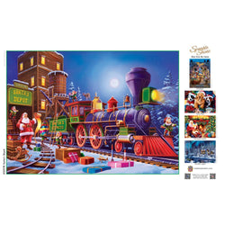 Sparkle & Shine - Santa's Depot 500 Piece Glitter Jigsaw Puzzle