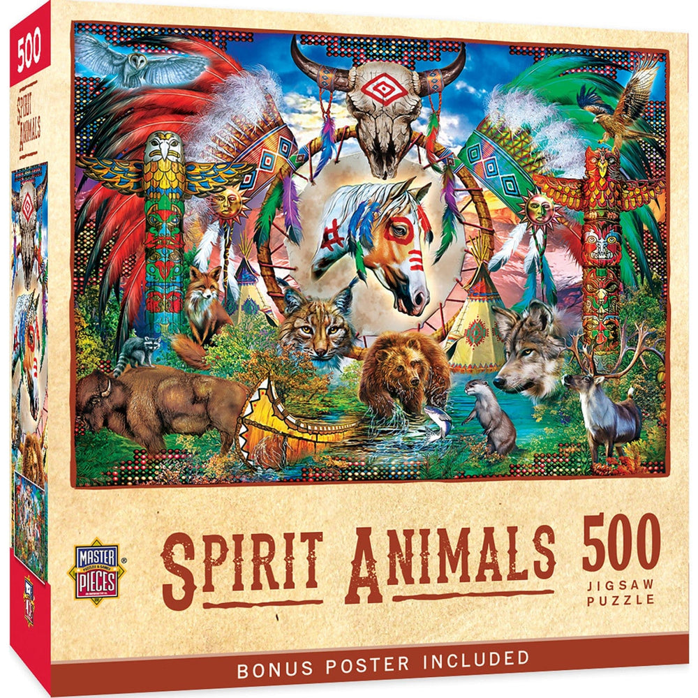 Tribal Spirit - Spirit Animals 500 Piece Jigsaw Puzzle (ONLINE ORDER ONLY)