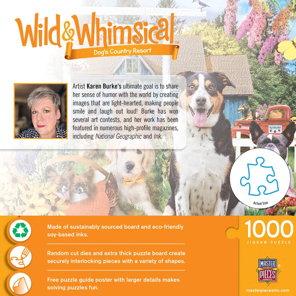 Wild & Whimsical - Dog's Country Restort 1000 Piece Jigsaw Puzzle
