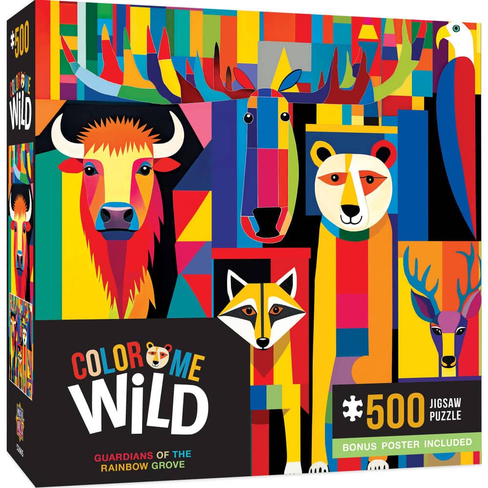 Color Me Wild - Guardians of the Rainbow Grove 500 Piece Jigsaw Puzzle (ONLINE ORDER ONLY)