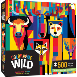 Color Me Wild - Guardians of the Rainbow Grove 500 Piece Jigsaw Puzzle (ONLINE ORDER ONLY)