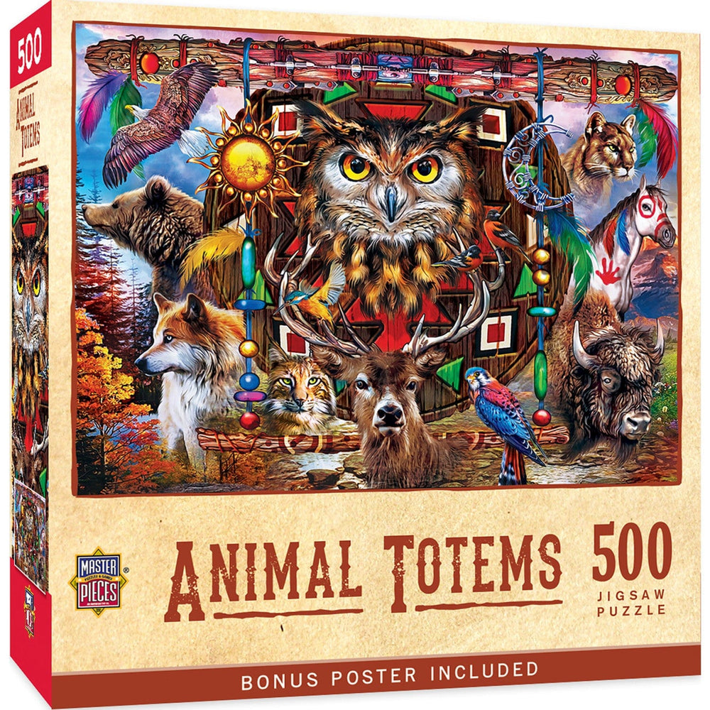 Tribal Spirit - Animal Totems 500 Piece Jigsaw Puzzle (ONLINE ORDER ONLY)