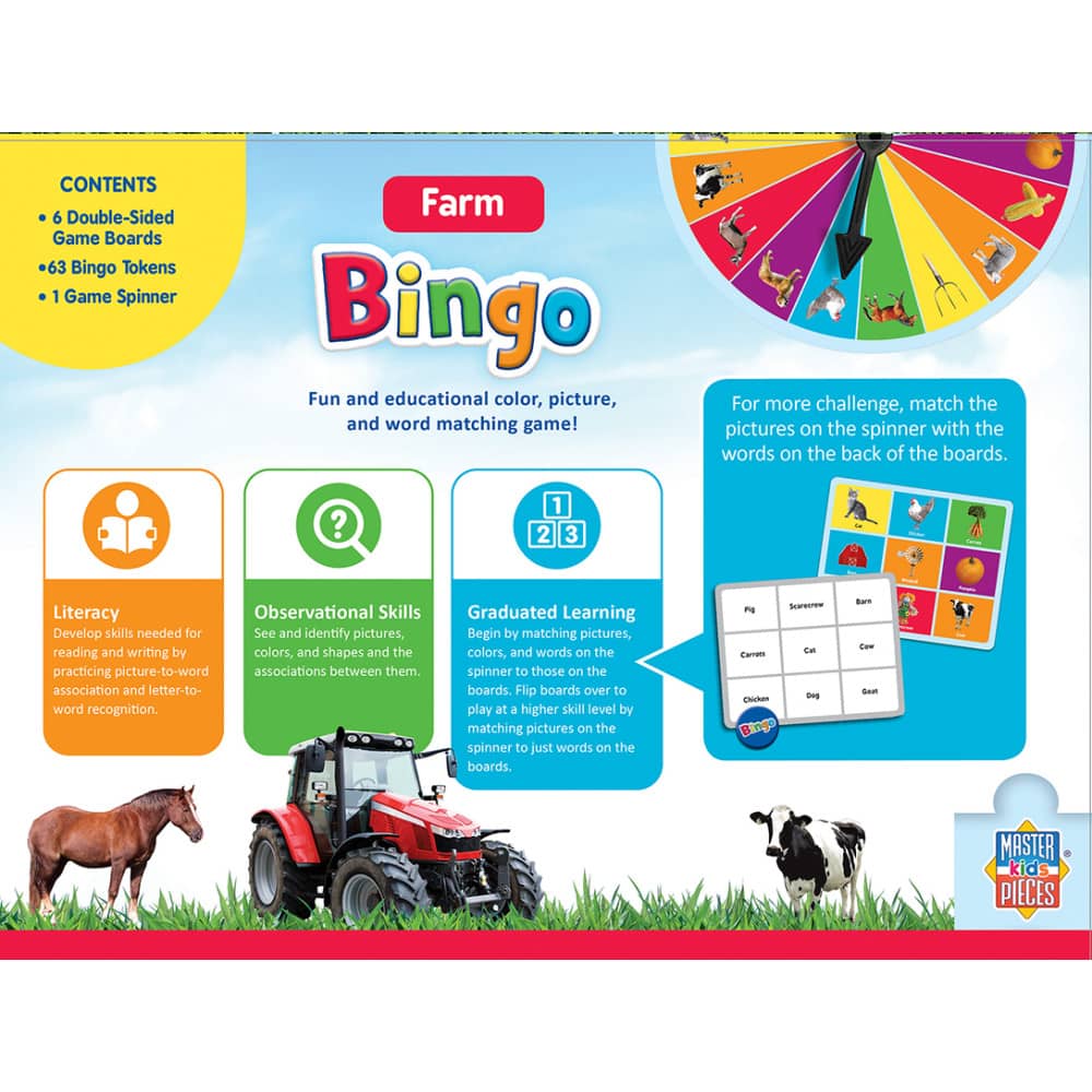 Educational - Farm Bingo Game