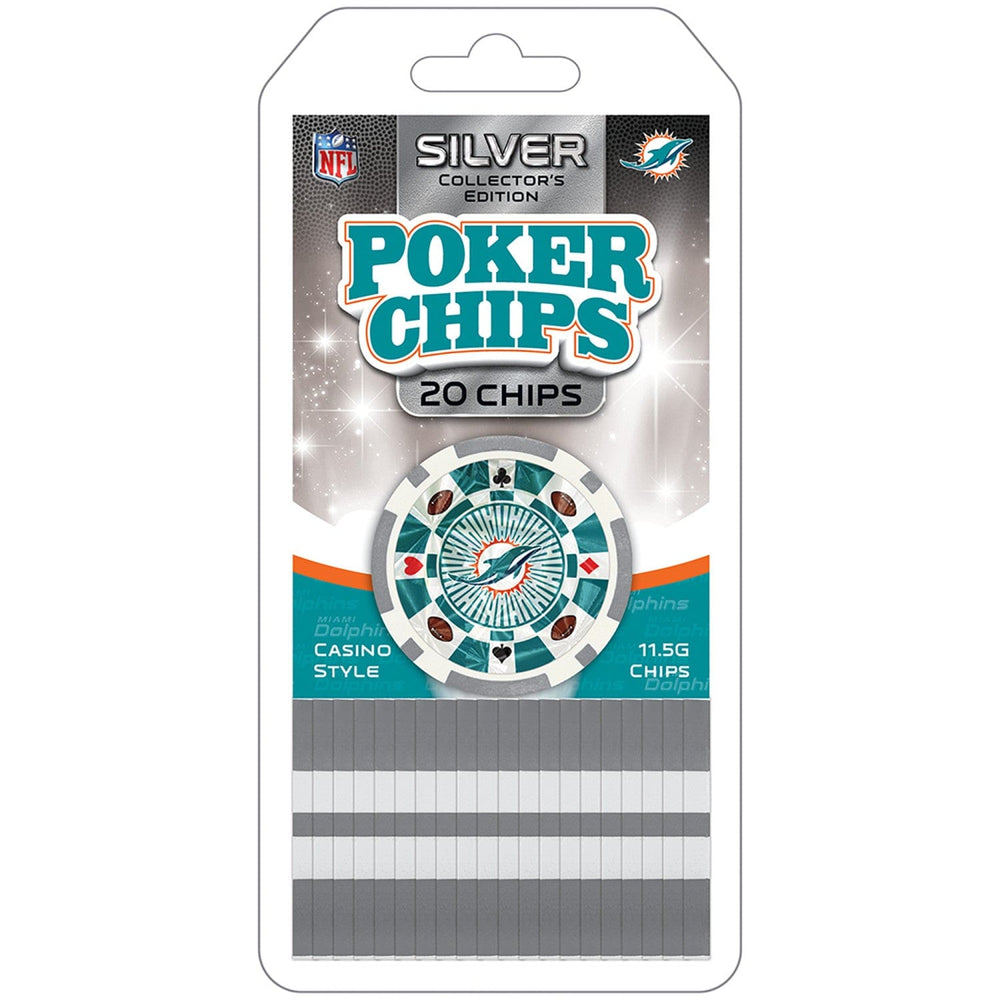 Miami Dolphins 20 Piece Poker Chips (ONLINE ORDER ONLY)