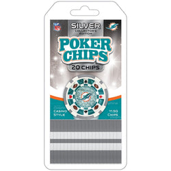 Miami Dolphins 20 Piece Poker Chips (ONLINE ORDER ONLY)