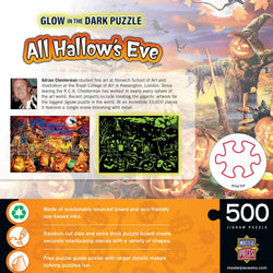 Glow in the Dark - All Hallow's Eve 500 Piece Jigsaw Puzzle (ONLINE ORDER ONLY)