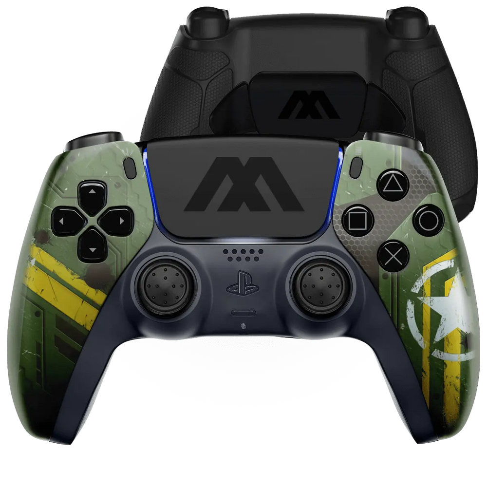 MODDEDZONE ARMY MECHA EXTREME PS5 SMART PRO CUSTOM MODDED CONTROLLER (ONLINE ORDER ONLY)