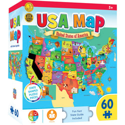 Explorers - USA Map 60 Piece Kids Jigsaw Puzzle (ONLINE ORDER ONLY)