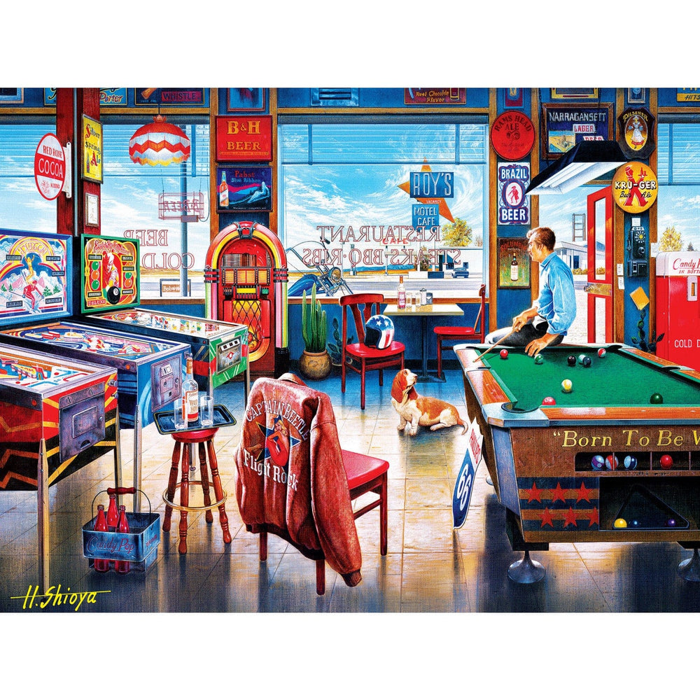 Drive-Ins, Diners & Dives - Pockets Pool & Pub 550 Piece Jigsaw Puzzle (ONLINE ORDER ONLY)