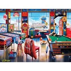 Drive-Ins, Diners & Dives - Pockets Pool & Pub 550 Piece Jigsaw Puzzle (ONLINE ORDER ONLY)