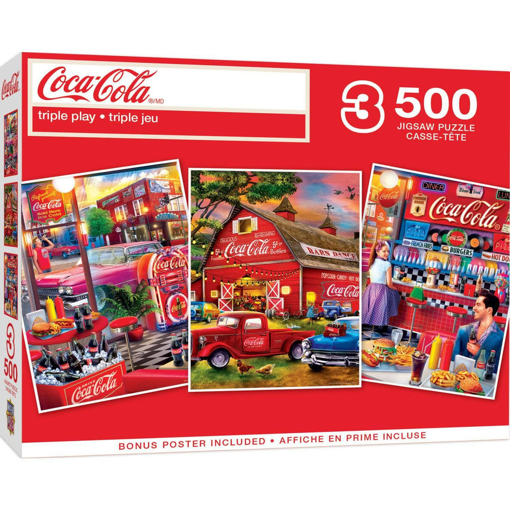 Coca-Cola - 500 Piece Jigsaw Puzzles 3-Pack