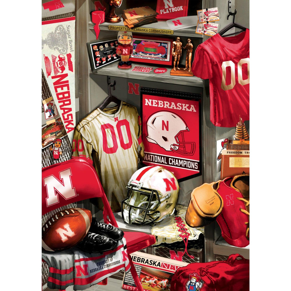 Nebraska Cornhuskers - Locker Room 500 Piece Jigsaw Puzzle (ONLINE ORDER ONLY)