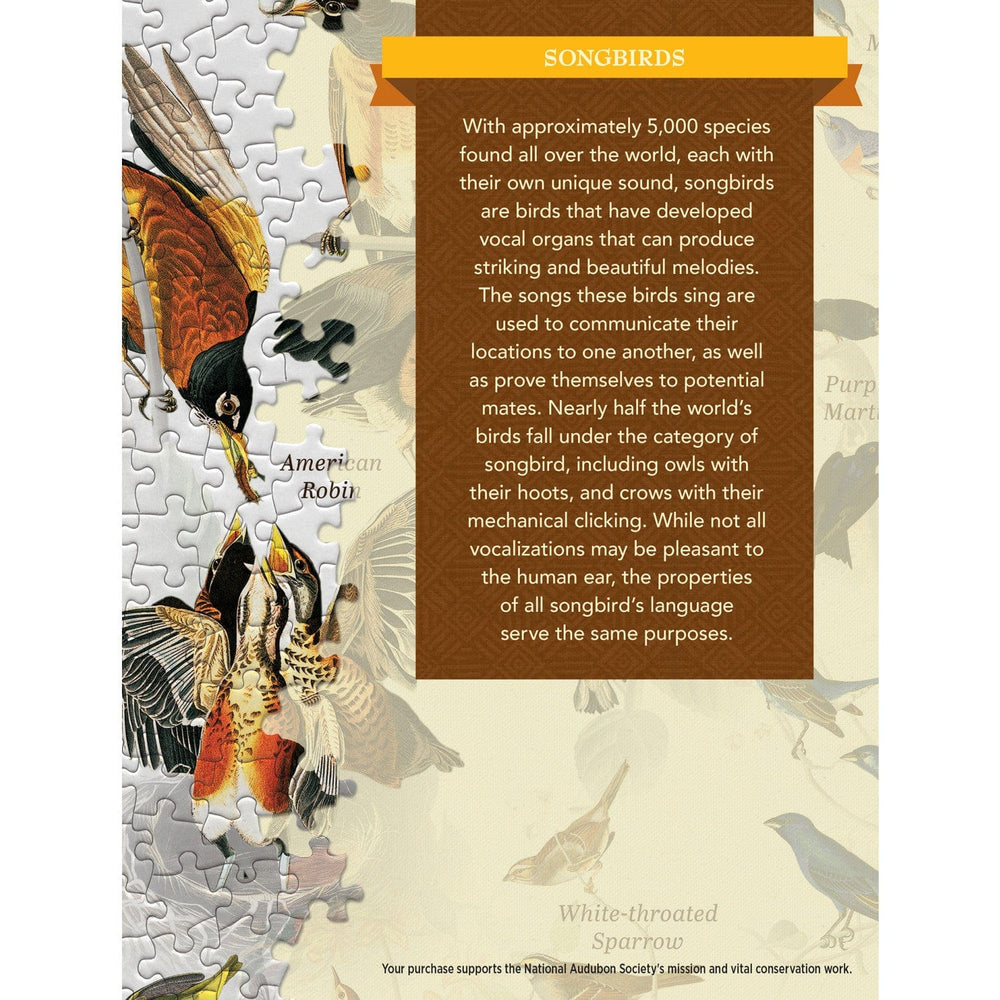 Audubon - Songbirds 1000 Piece Jigsaw Puzzle (ONLINE ORDER ONLY)