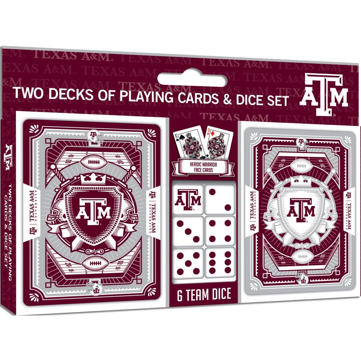 Texas A&M Aggies - 2-Pack Playing Cards & Dice Set (ONLINE ORDER ONLY)