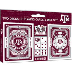 Texas A&M Aggies - 2-Pack Playing Cards & Dice Set (ONLINE ORDER ONLY)