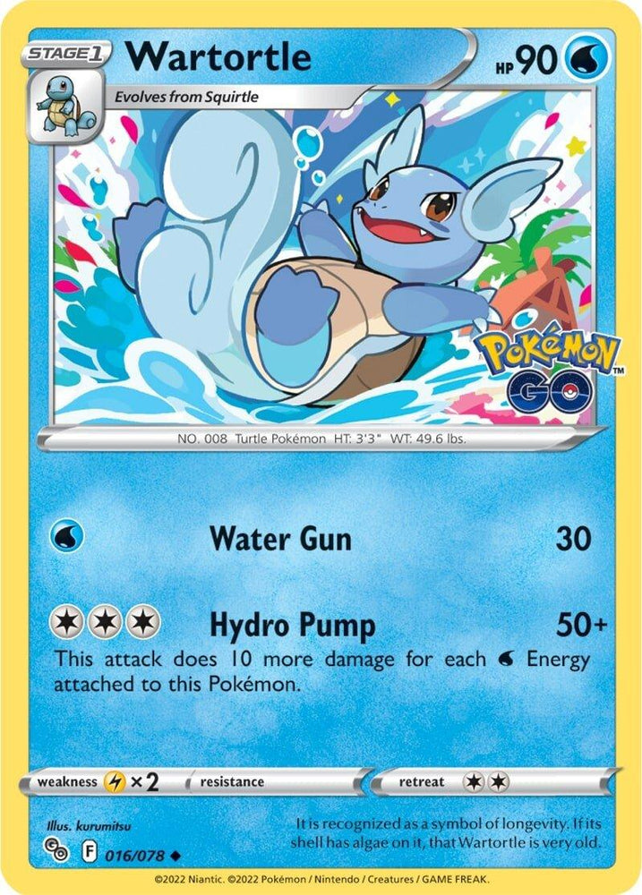 Wartortle (016/078) [Pokémon GO] (Online Only)
