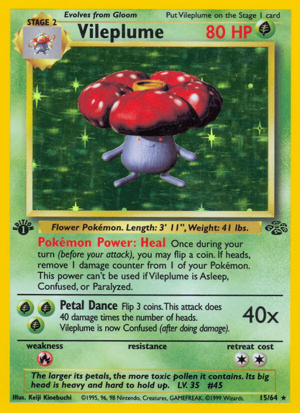 Vileplume (15/64) [Jungle 1st Edition] (Online Only)
