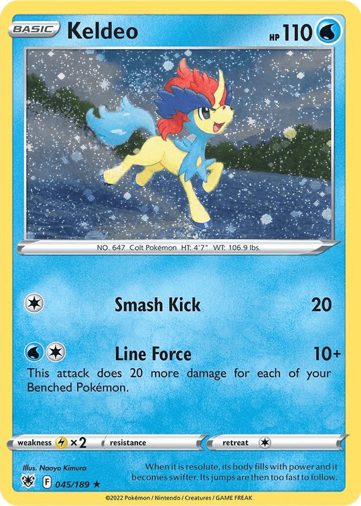 Keldeo (045/189) (Cosmos Holo) [Sword & Shield: Astral Radiance] (Online Only)