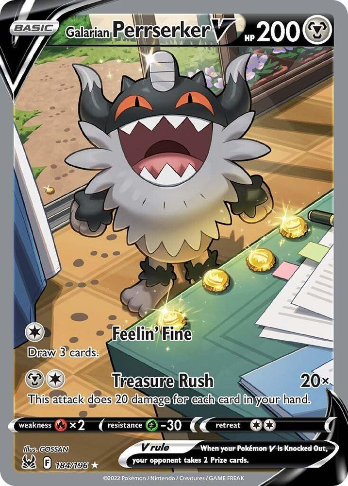 Galarian Perrserker V (184/196) [Sword & Shield: Lost Origin] (Online Only)