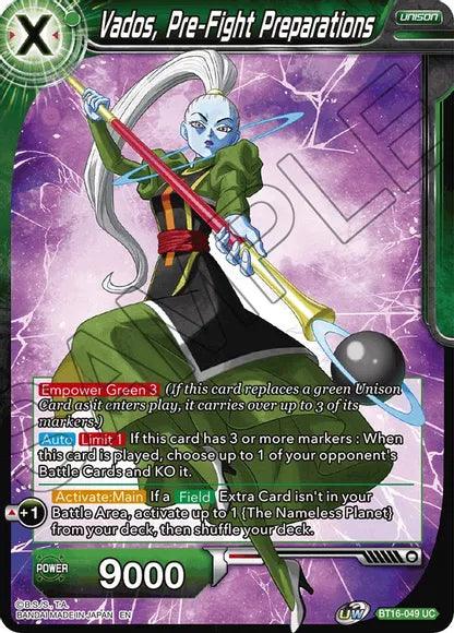 Vados, Pre-Fight Preparations (BT16-049) [Realm of the Gods] (ONLINE ORDER ONLY)