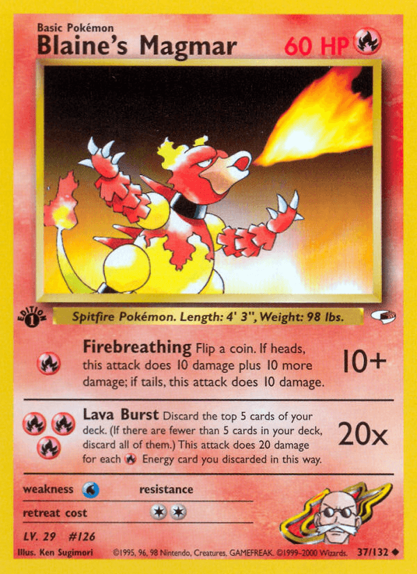 Blaine's Magmar (37/132) [Gym Heroes 1st Edition] (Online Only)