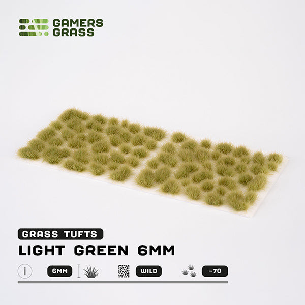 Gamers Grass Tufts: Light Green 6mm- Wild (ONLINE ORDER ONLY)