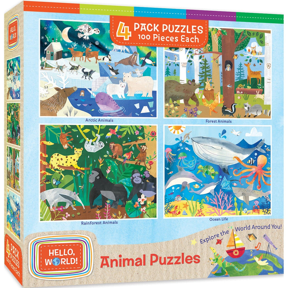 Hello, World! 100 Piece Jigsaw Puzzles 4-Pack (ONLINE ORDER ONLY)