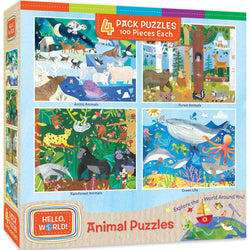 Hello, World! 100 Piece Jigsaw Puzzles 4-Pack (ONLINE ORDER ONLY)