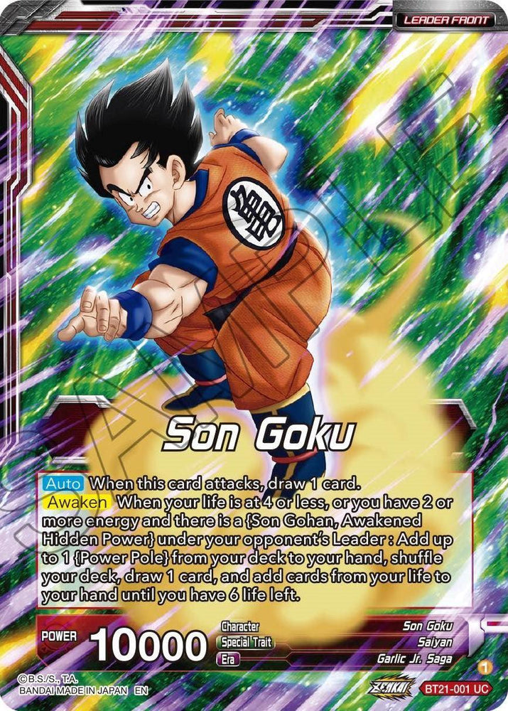 Son Goku // Son Goku, for the Sake of Family (BT21-001) [Wild Resurgence] (ONLINE ORDER ONLY)