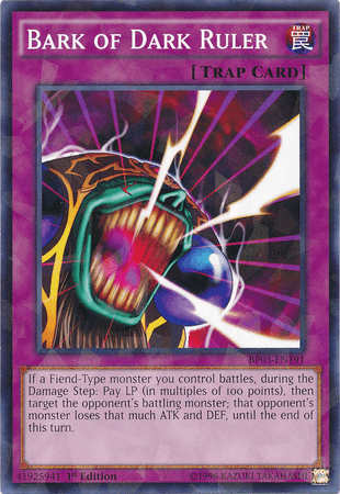 Bark of Dark Ruler [BP03-EN191] Shatterfoil Rare (ONLINE ORDER ONLY)