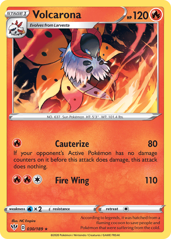 Volcarona (030/189) [Sword & Shield: Darkness Ablaze] (Online Only)
