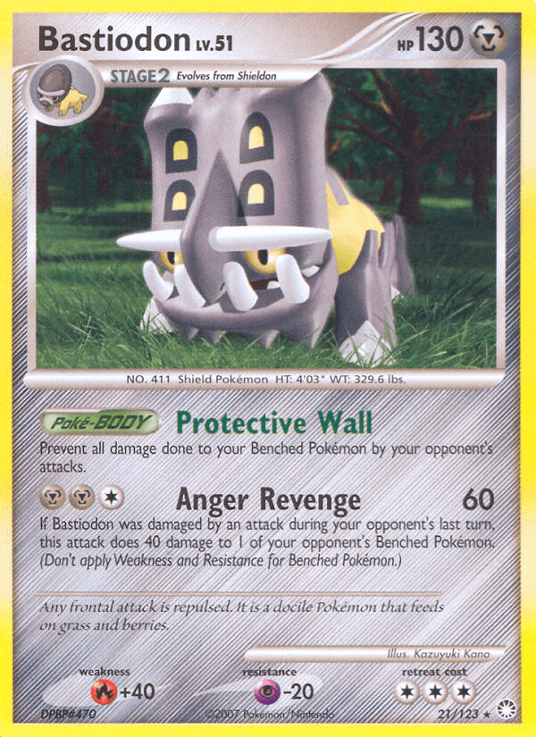 Bastiodon (21/123) [Diamond & Pearl: Mysterious Treasures] (Online Only)