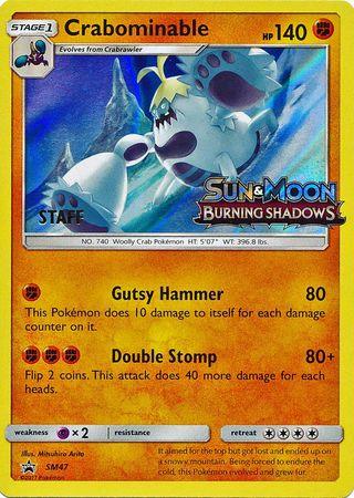 Crabominable (SM47) (Staff Prerelease Promo) [Sun & Moon: Black Star Promos] (Online Only)