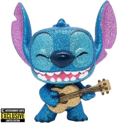 Lilo & Stitch Stitch with Ukulele Diamond Glitter Funko Pop! Vinyl Figure #1044 - Entertainment Earth Exclusive (ONLINE ORDER ONLY)