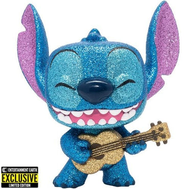 Lilo & Stitch Stitch with Ukulele Diamond Glitter Funko Pop! Vinyl Figure #1044 - Entertainment Earth Exclusive (ONLINE ORDER ONLY)