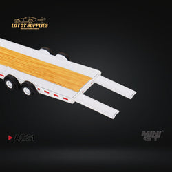 Mini-GT Car Hauler Trailer White #AC21 1:64 MGTAC21 (ONLINE ORDER ONLY)
