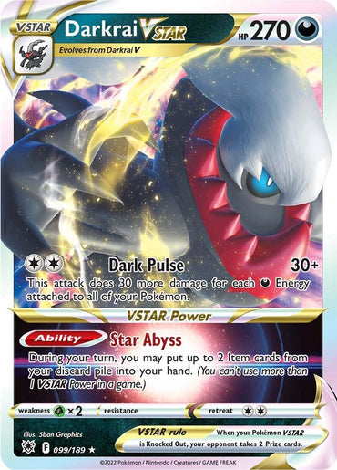 Darkrai VSTAR (099/189) [Sword & Shield: Astral Radiance] (Online Only)