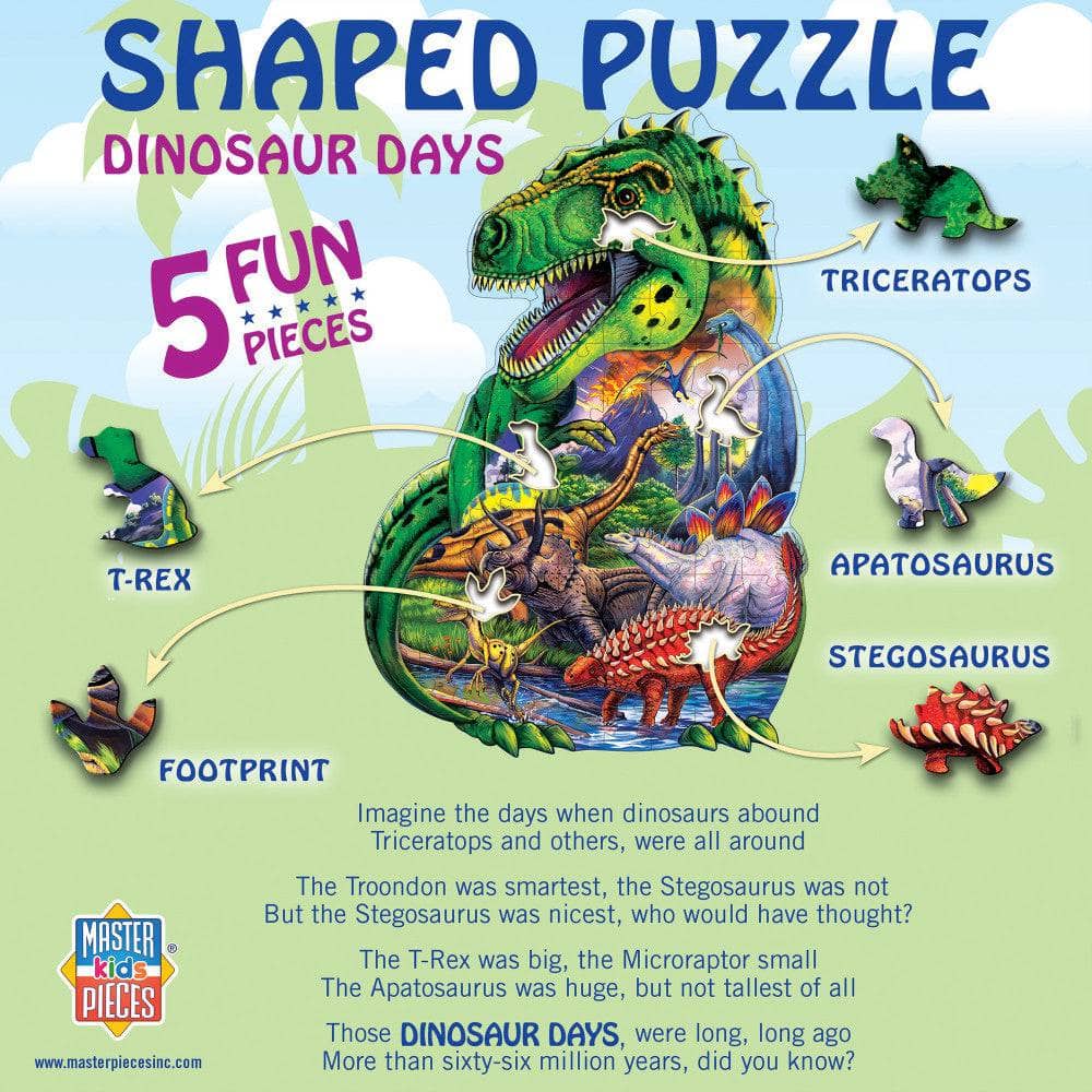 Dinosaur Days - 100 Piece Shaped Jigsaw Puzzle (ONLINE ORDER ONLY)