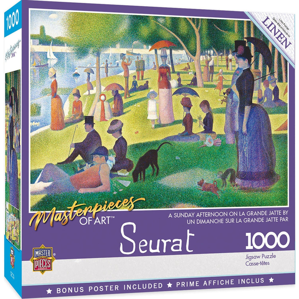 MasterPieces of Art - A Sunday on La Grande Jatte 1000 Piece Jigsaw Puzzle (ONLINE ORDER ONLY)