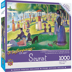 MasterPieces of Art - A Sunday on La Grande Jatte 1000 Piece Jigsaw Puzzle (ONLINE ORDER ONLY)