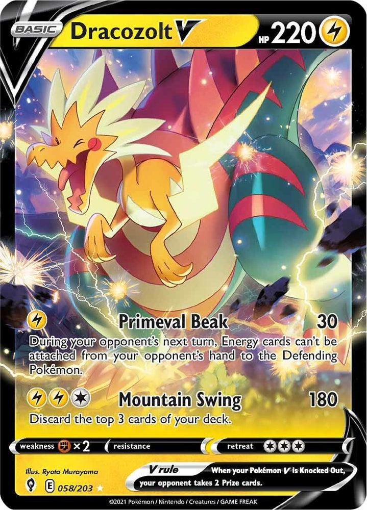 Dracozolt V (058/203) [Sword & Shield: Evolving Skies] (Online Only)