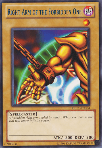 Right Arm of the Forbidden One (Blue) [DL11-EN004] Rare (ONLINE ORDER ONLY)