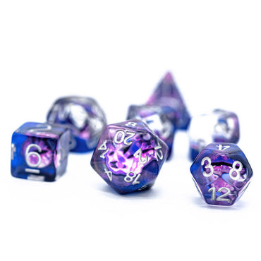 Purple Demon Eye Dragon Eye Dice 7-Dice Set Resin Dungeons and Dragons Dice (Online Only)