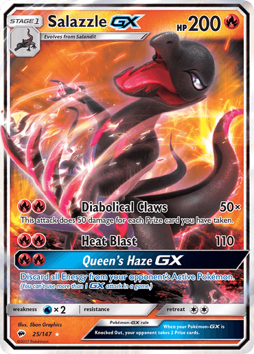 Salazzle GX (25/147) [Sun & Moon: Burning Shadows] (Online Only)