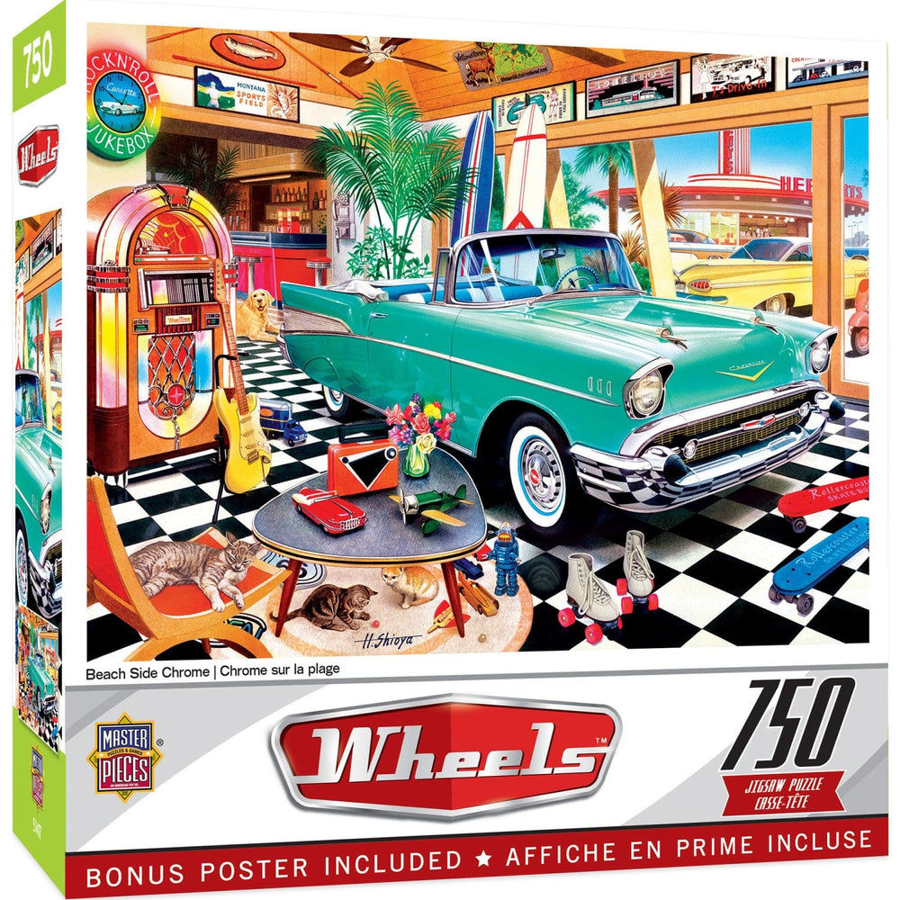Wheels - Beach Side Chrome 750 Piece Jigsaw Puzzle (ONLINE ORDER ONLY)
