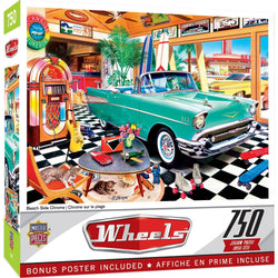 Wheels - Beach Side Chrome 750 Piece Jigsaw Puzzle (ONLINE ORDER ONLY)