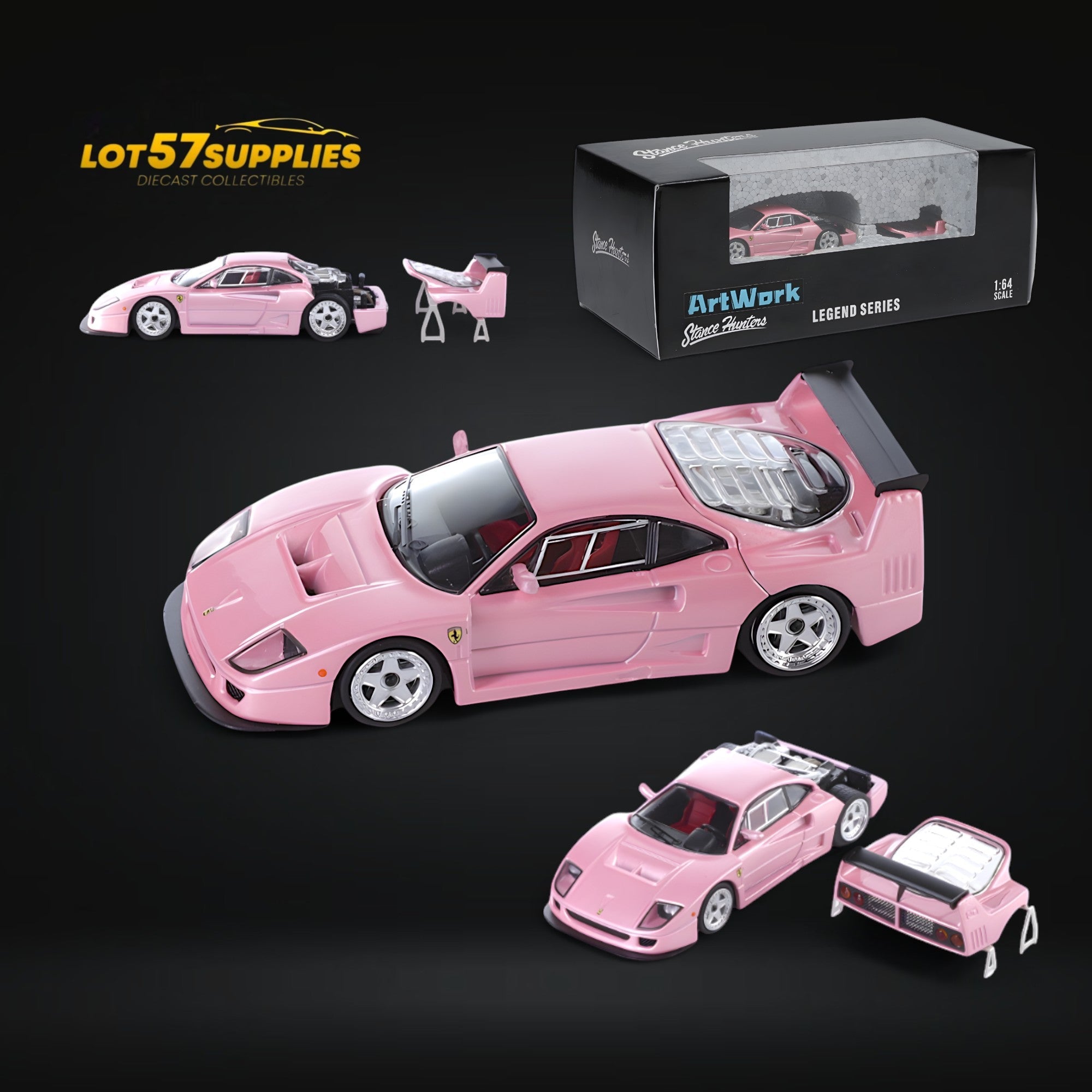 Stance Hunters F40 LM Pink Luxury Box 1:64 (ONLINE ORDER ONLY)