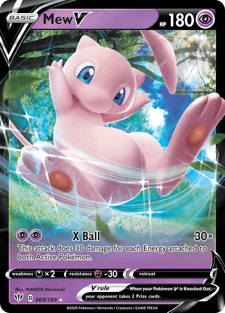 Mew V (069/189) (Jumbo Card) [Sword & Shield: Darkness Ablaze] (Online Only)