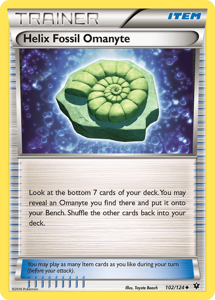 Helix Fossil Omanyte (102/124) [XY: Fates Collide] (Online Only)